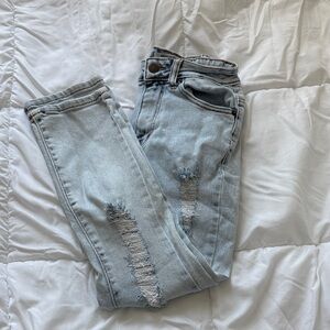 Light Blue Distressed Women Jeans